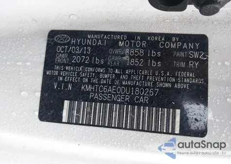 2013 Hyundai Veloster Turbo W/Blue из США, поврежденный, VIN KMHTC6AE0DU180267